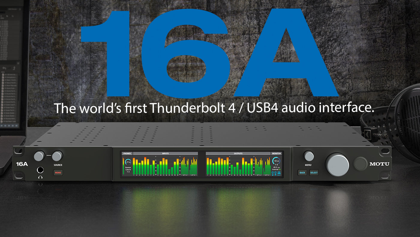 MOTU 16A: The world’s first Thunderbolt 4 / USB4 audio interface