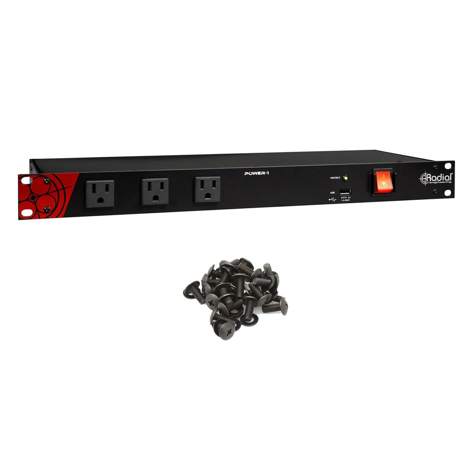 Radial Engineering Power-1 Power Conditioner Bundle with Hosa Rack Screws