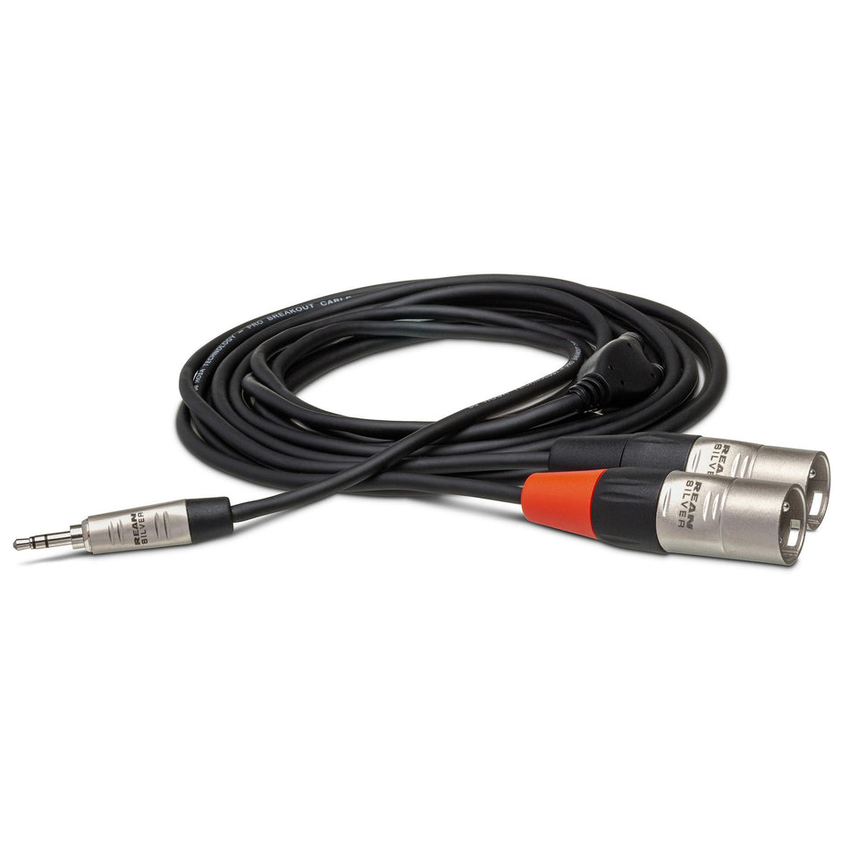 Hosa HMX-015Y 15-foot 3.5" TRS to Dual XLR Cable