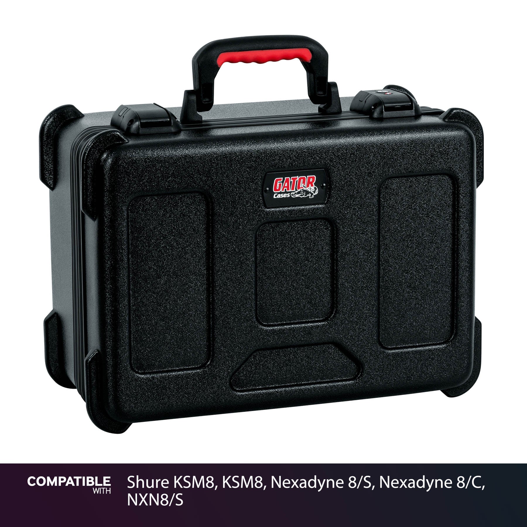 Gator 15 Mic Travel Case for Shure KSM8, KSM8, Nexadyne 8/S, Nexadyne 8/C, NXN8/S