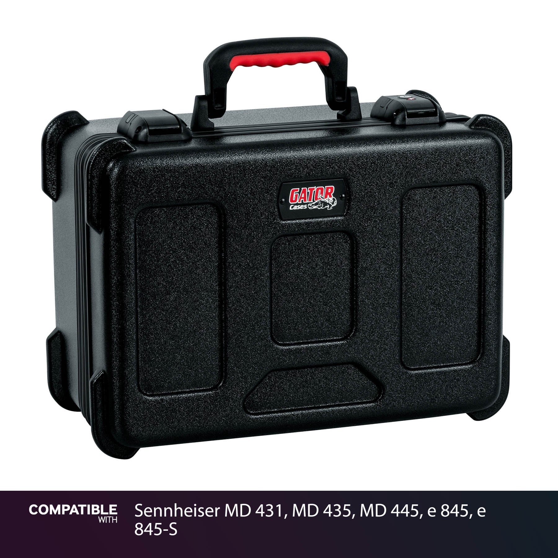 Gator 30 Mic Travel Case for Sennheiser MD 431, MD 435, MD 445, e 845, e 845-S