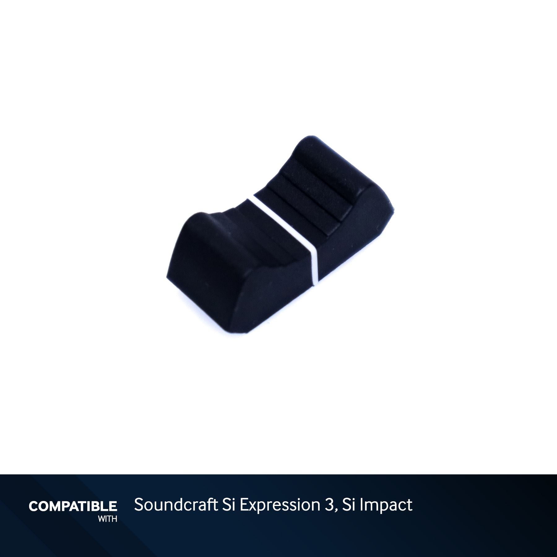 Soundcraft Black Fader Cap with White Line for Si Expression 3, Si Imp