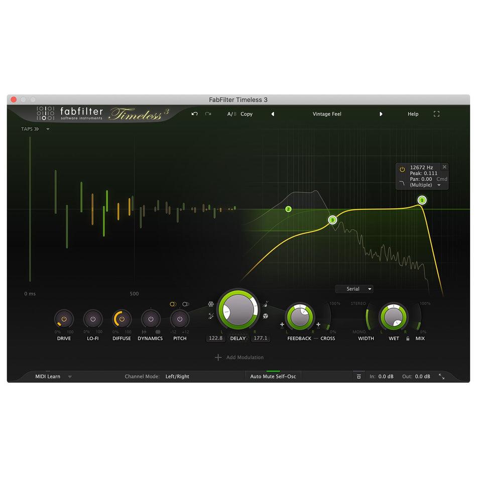 FabFilter Timeless 3 Vintage Tape Delay Plug-in Audio Software Plugin