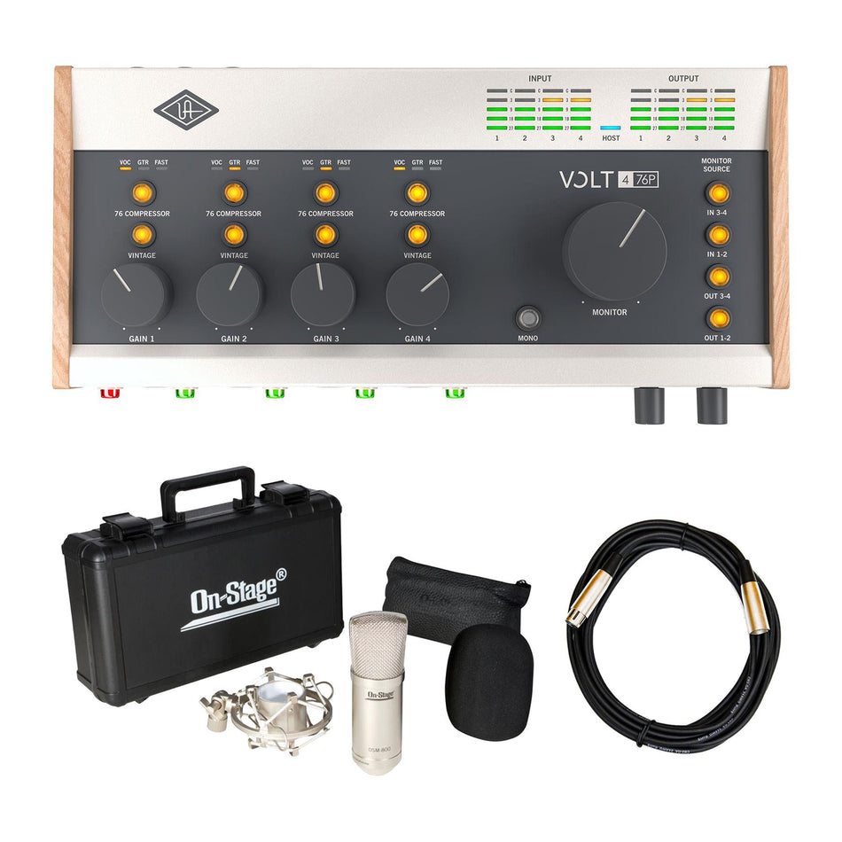 Universal Audio Volt 476P Interface Bundle with Condenser Microphone & XLR Cable