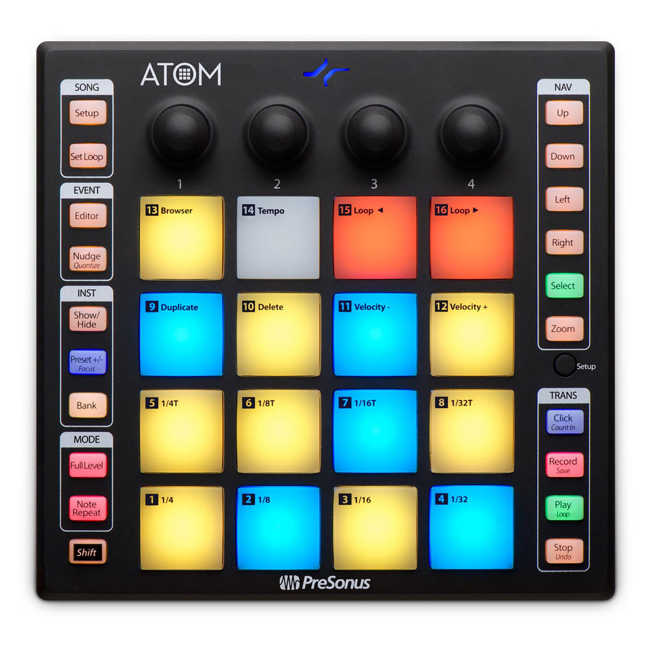 PreSonus ATOM USB MIDI Pad Controller with Studio One Artist