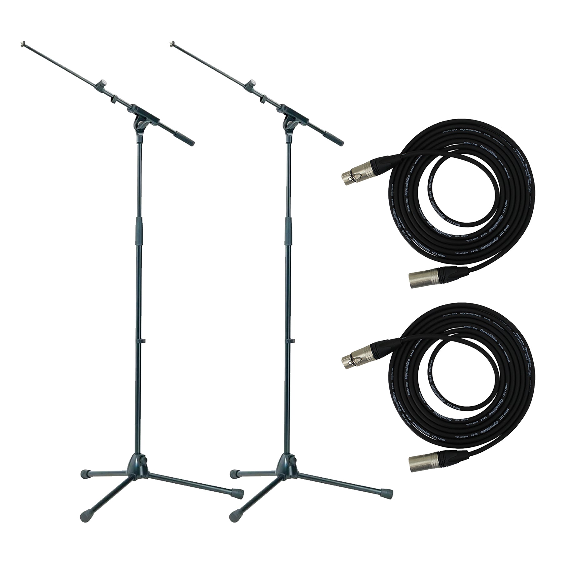 K&M 21075 Mic Stand 2-Pack bundle with (2) 30-foot Pro Co EXMN-30 XLR Cables K&M 21075 Mic Stand 2-Pack bundle with (2) 30-foot Pro Co EXMN-30 XLR Cables