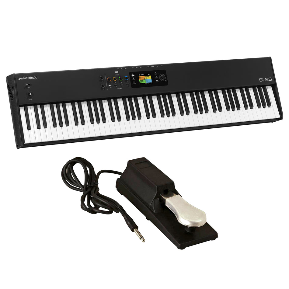 Studiologic SL88 MK2 88-Key MIDI Keyboard Controller Bundle with Sustain Pedal