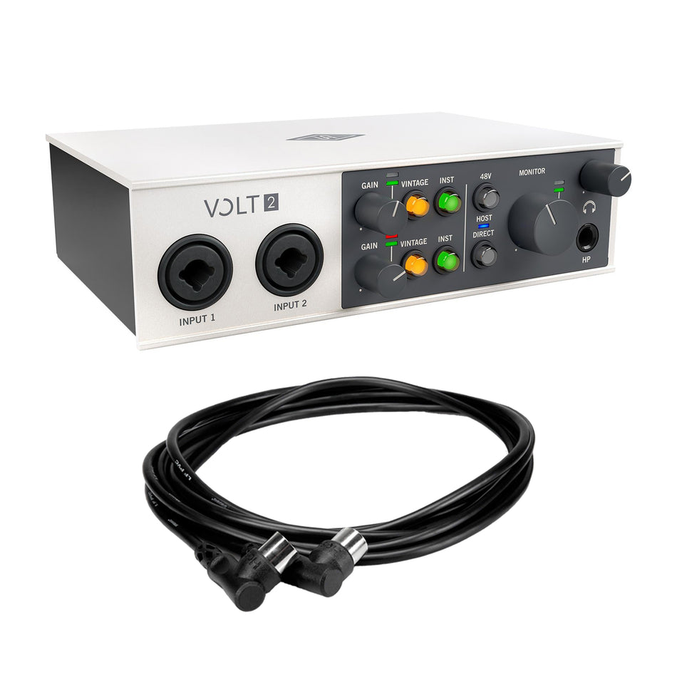 Universal Audio Volt 2 USB-C Audio Interface Bundle with MIDI Cable