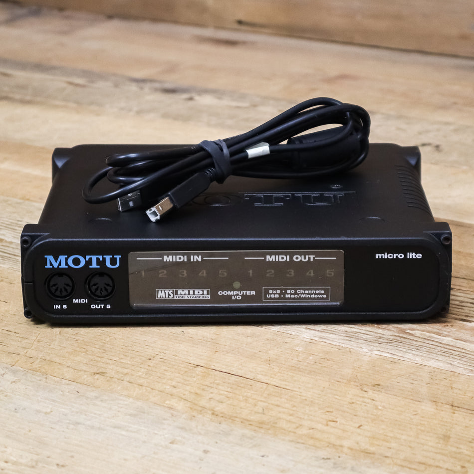 MOTU micro lite 5x5 USB Bus-Powered MIDI Interface