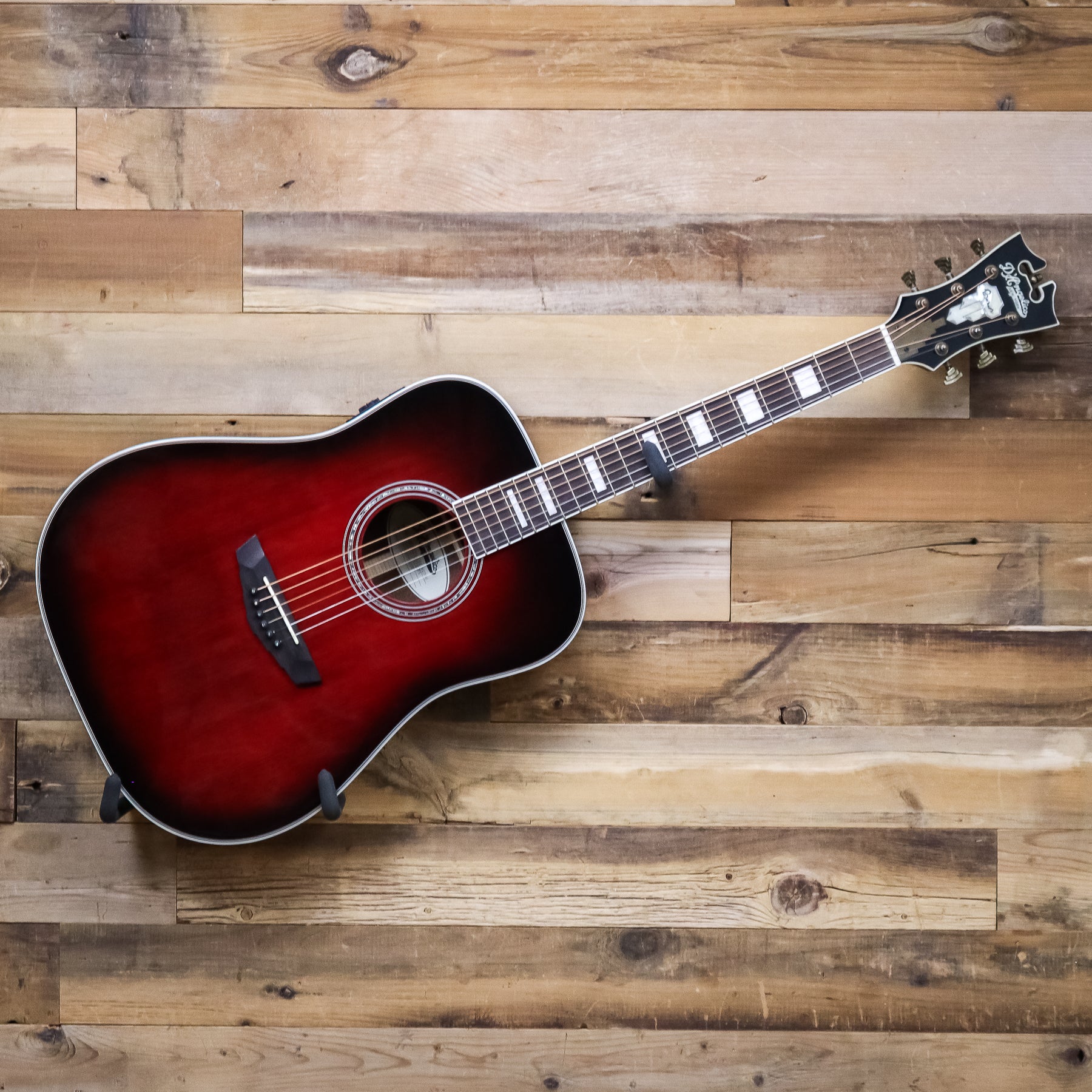 D'Angelico Premier Lexington Acoustic Electric Guitar, Trans Black