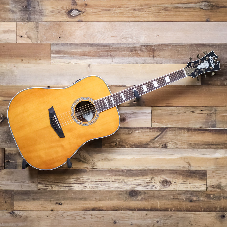 D'Angelico Premier Lexington Acoustic Electric Guitar, Vintage Natural