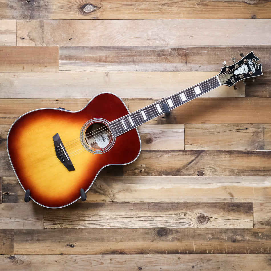 D'Angelico Premier Tammany Acoustic Electric Guitar, Iced Tea Burst