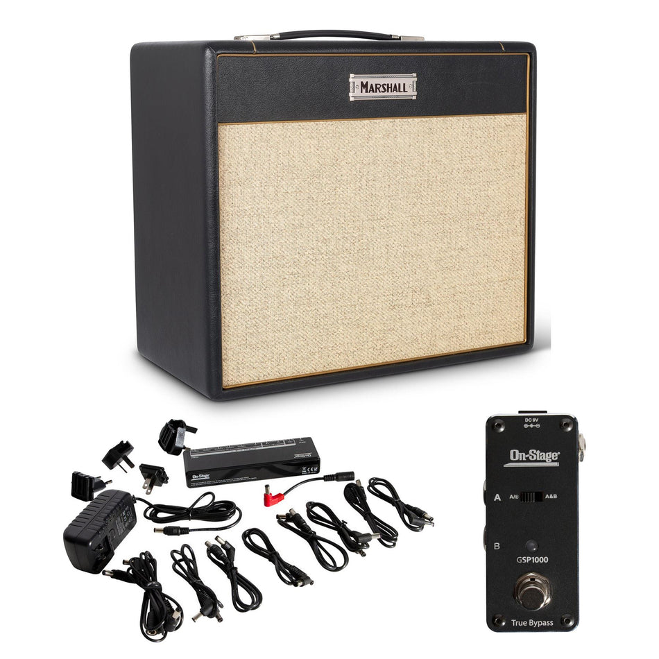Marshall ST20C Studio JTM Combo Amplifier Bundle with Pedal Power Bank & ABY Switcher