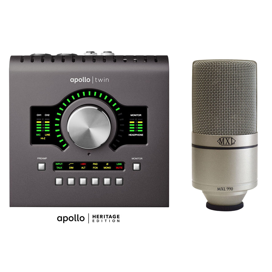 Universal Audio Apollo Twin MkII Duo Heritage Edition Bundle with MXL 990 Microphone