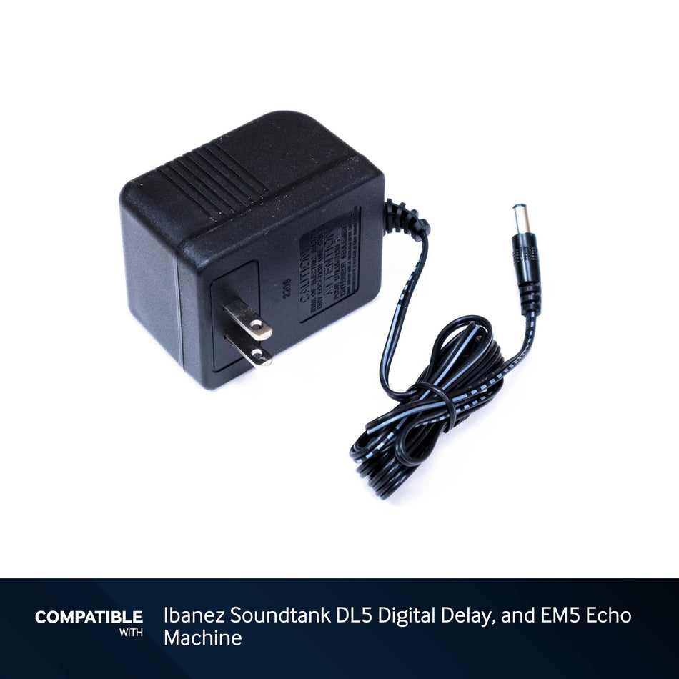Power Adapter for Ibanez Soundtank DL5 Digital Delay, EM5 Echo Machine