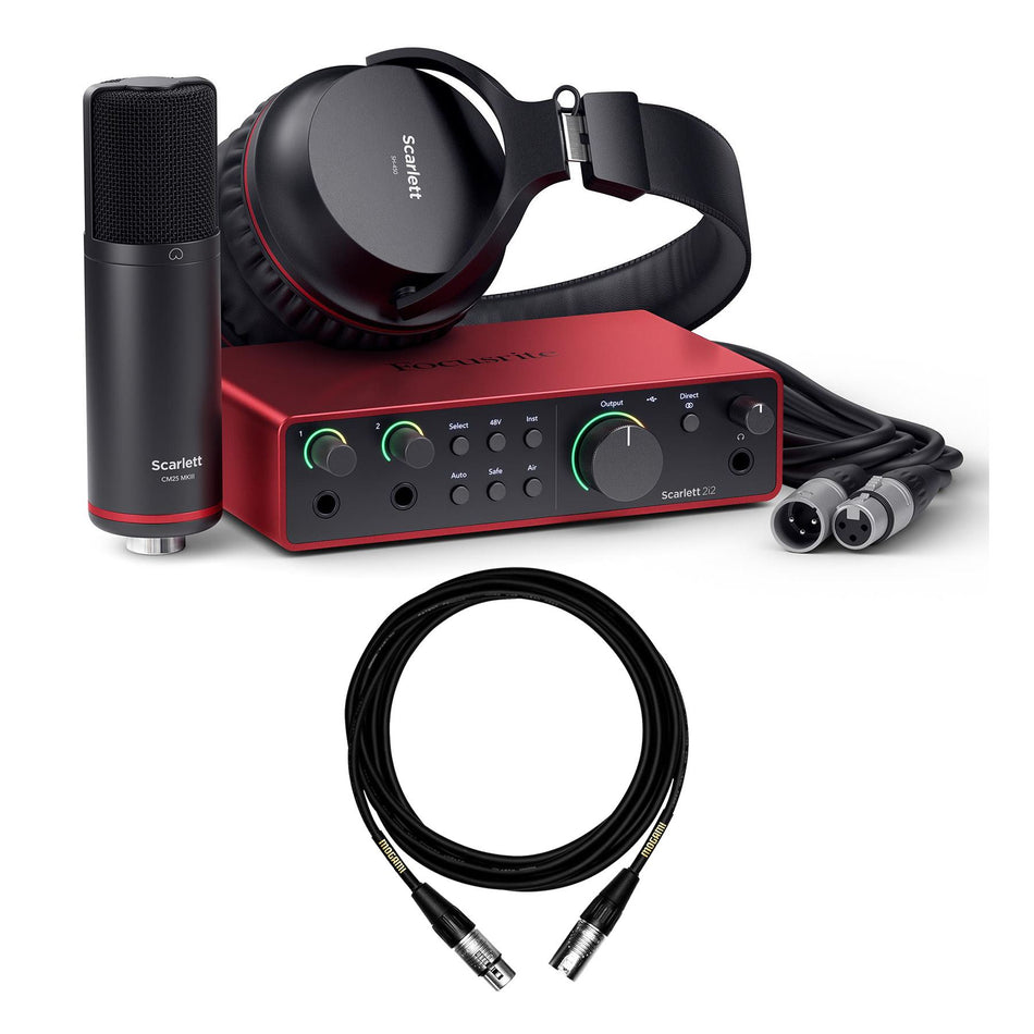 Focusrite Scarlett 2i2 Studio (4th Gen) Bundle with Mogami XLR Cable