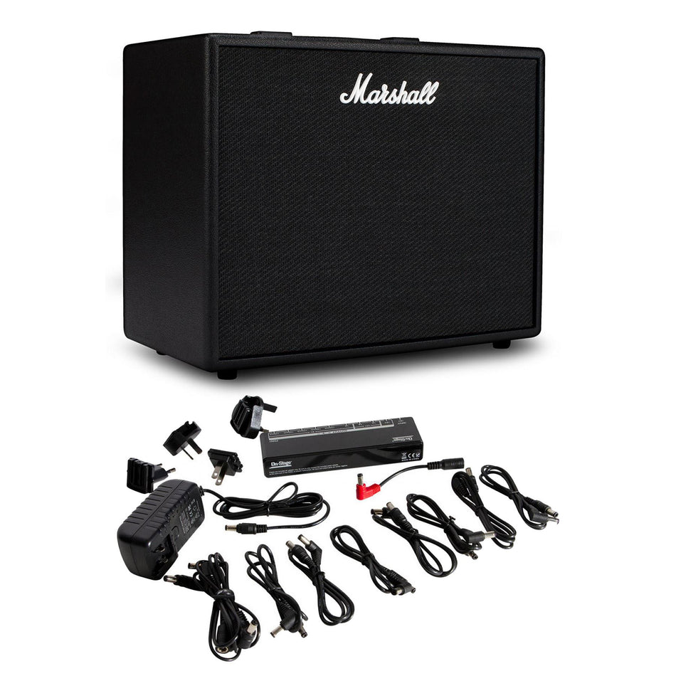 Marshall CODE50 Digital Combo Amplifier Bundle with On-Stage Pedal Power Bank