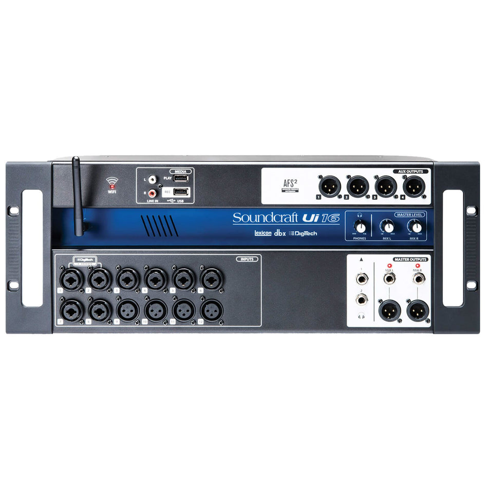 Soundcraft Ui16 16-Input Remote-Controlled Digital Mixer Ui-16 Rack Stage Box