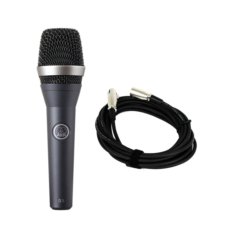 AKG D5 Vocal Microphone w/ 20-foot XLR Cable Bundle