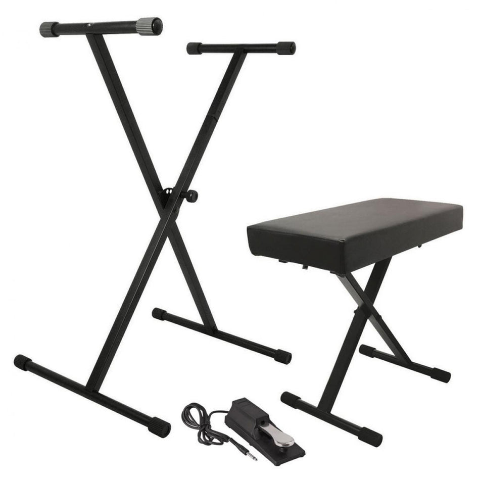 On-Stage KPK6550 Keyboard Pack w/ Stand Bench Sustain Pedal
