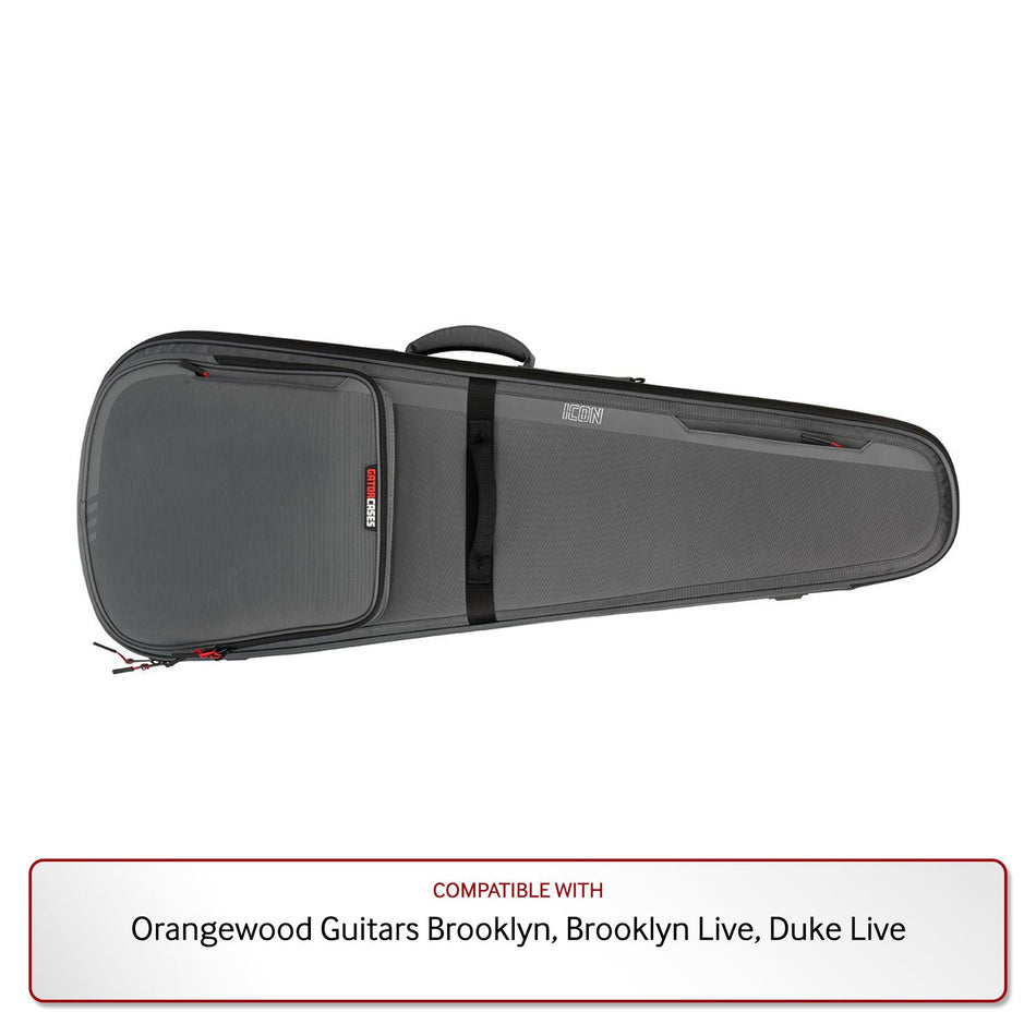 Gator Premium Gig Bag in Gray for Orangewood Guitars Brooklyn, Brooklyn Live, Duke Live