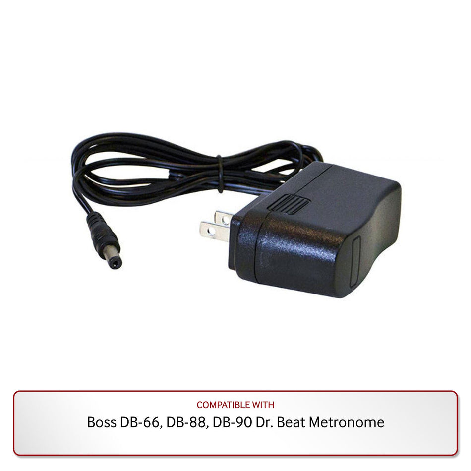 9V Power Supply for Boss DB-66, DB-88, DB-90 Dr. Beat Metronome