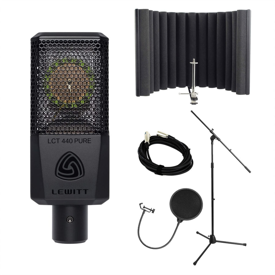 Lewitt LCT-440 Pure Bundle with sE Electronics RF-X, Pop Filter, Stand & Cable
