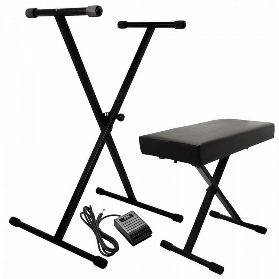 On-Stage KPK6520 Keyboard Pack w/ Stand Bench Sustain Pedal