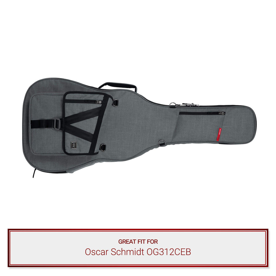 Grey Gator Guitar Case fits Oscar Schmidt OG312CEB