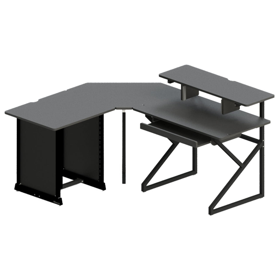 Gator Frameworks GFW-DESK-SET Content Creator Desk Set in Black Studio Furniture