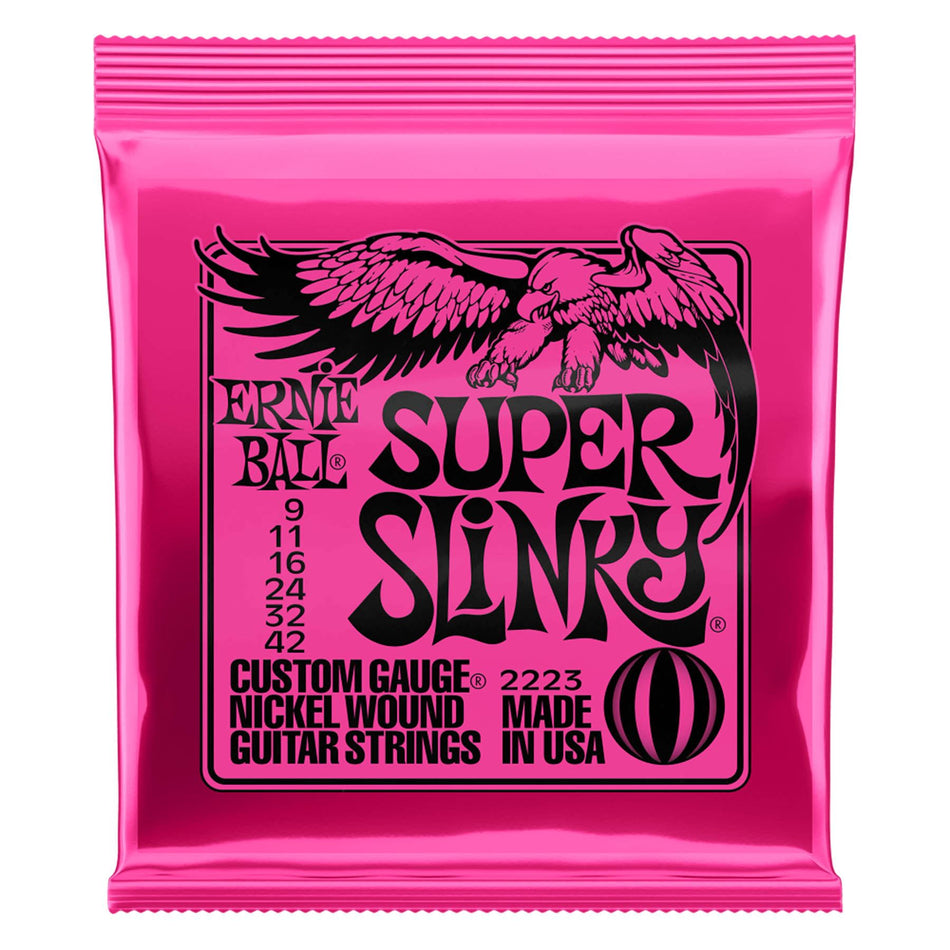 Ernie Ball Super Slinky Nickel Wound Strings Electric Guitar 2223