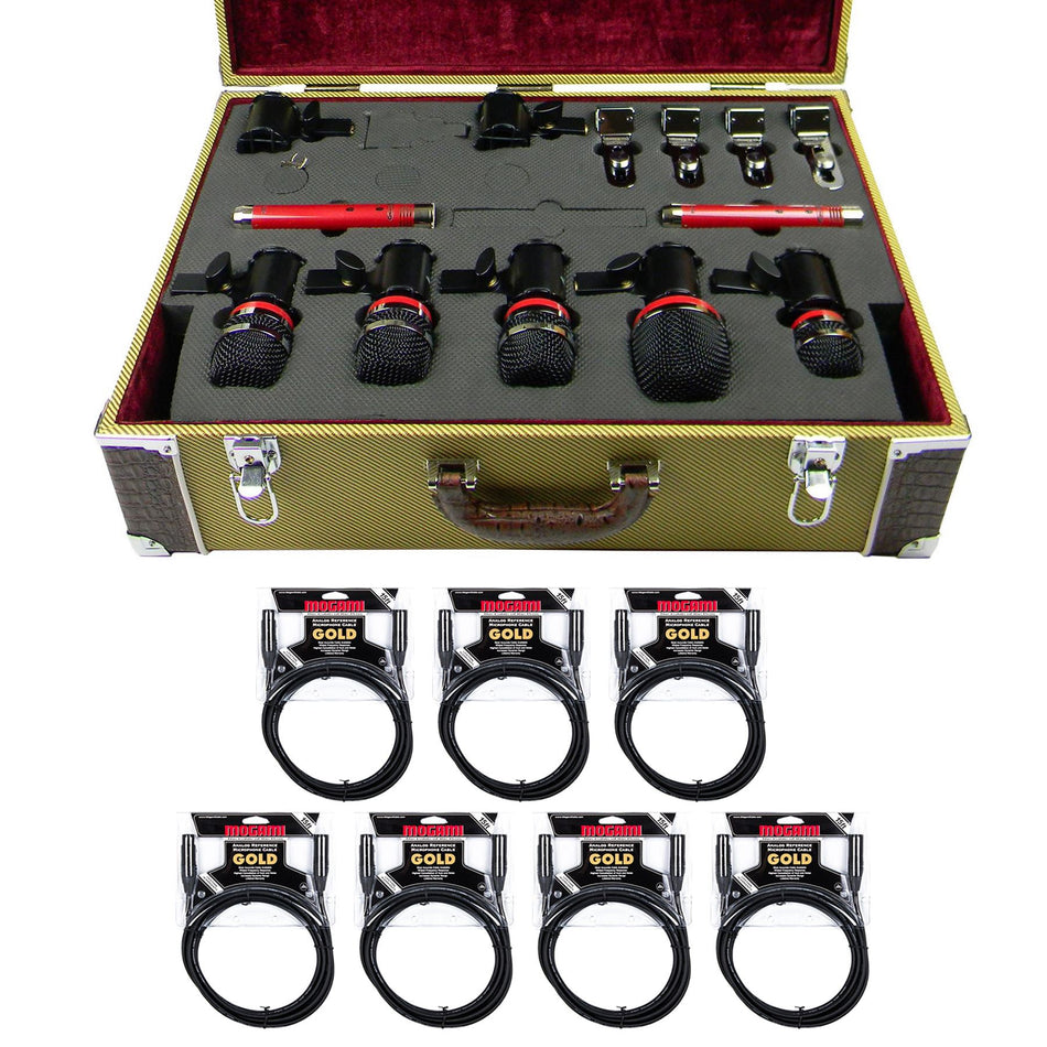 Avantone CDMK-7 Drum Microphone Kit Bundle with 7 Mogami Gold Studio Cables