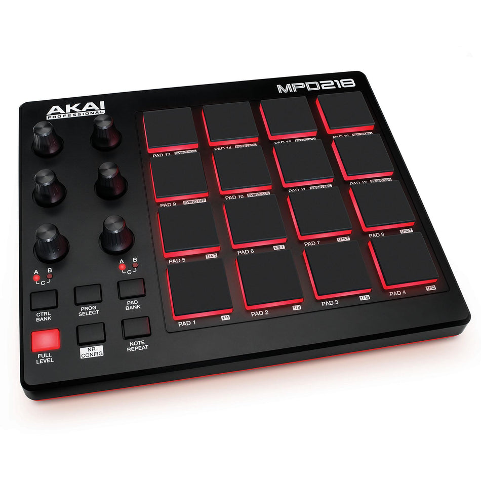 Akai MPD218 Drum Pad Controller w/ Ableton & More - MPD2 18-Pad MPD-2