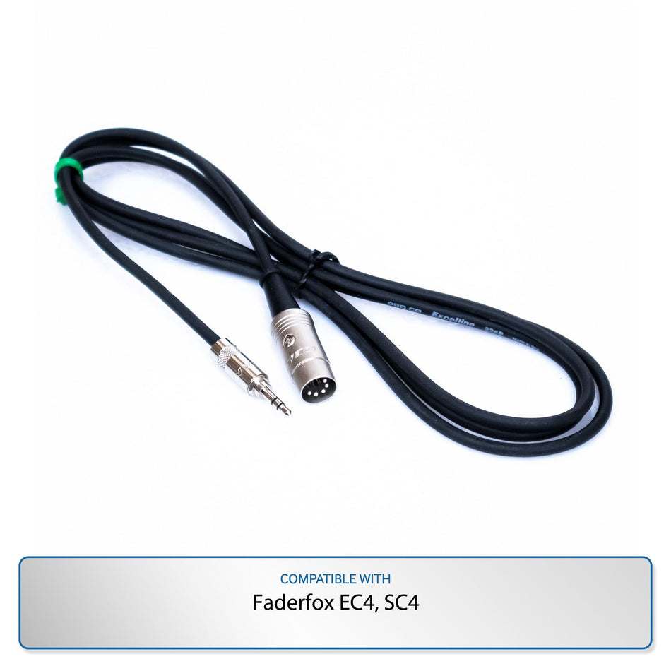 6-Foot ProCo MIDI to 1/8" TRS Type-B Cable for Faderfox EC4, SC4