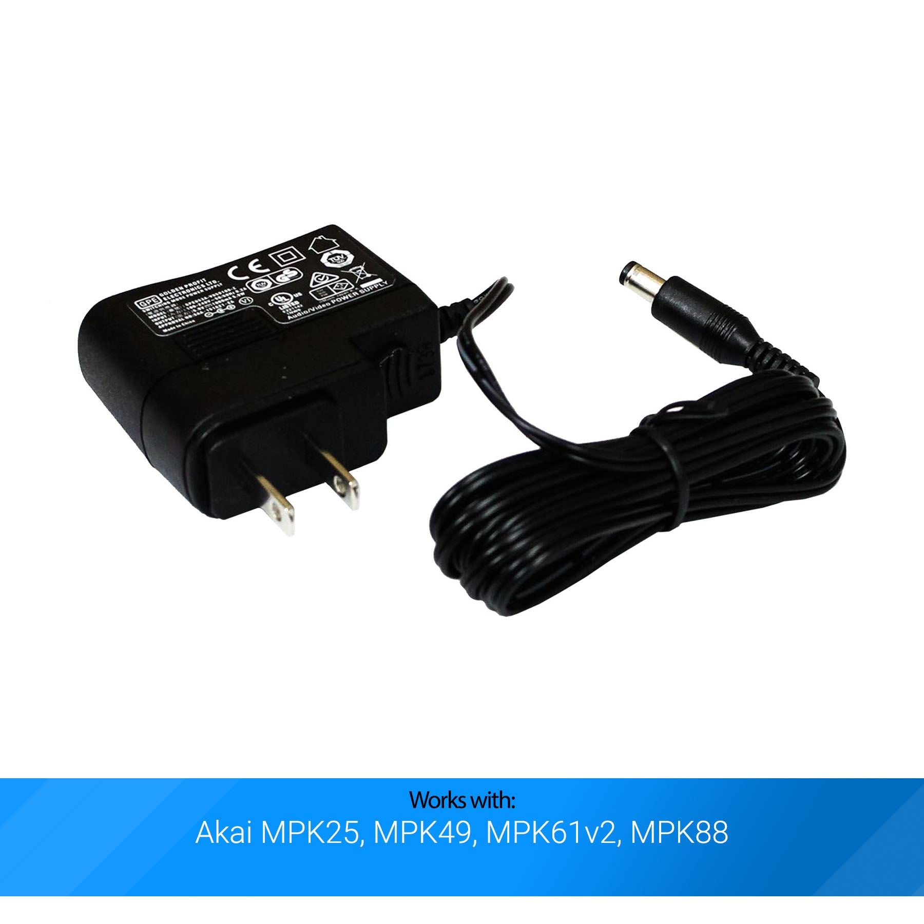 Akai MPK25 MPK49 MPK61v2 MPK88 Power Supply Adapter PSU Replacement