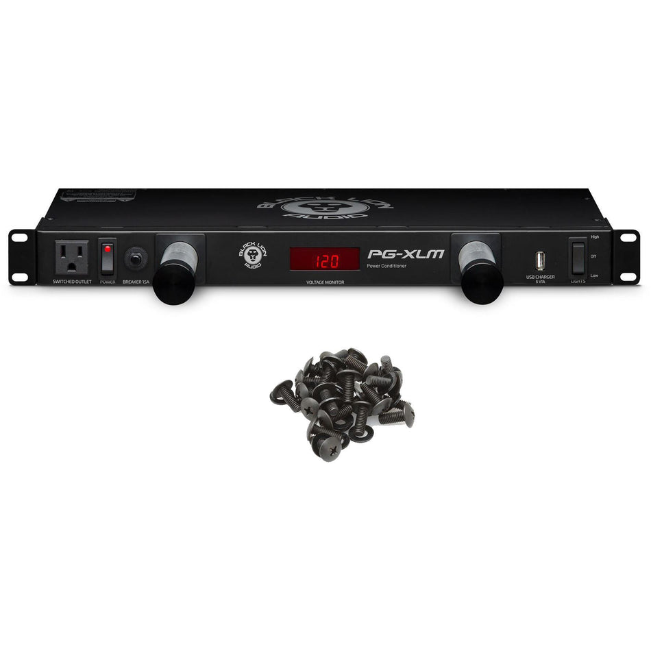 Black Lion Audio PG-XLM Rackmount Power Conditioner Bundle with Rack Screw Kit
