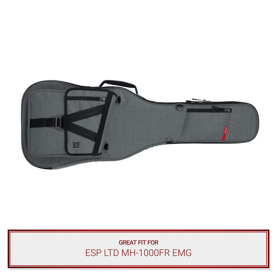 Grey Gator Case fits ESP LTD MH-1000FR EMG