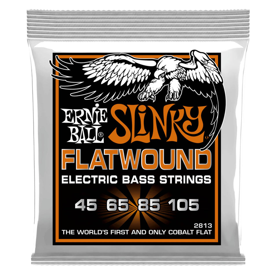 Ernie Ball P02813 Hybrid Slinky Flatwound Electric Bass Guitar Strings