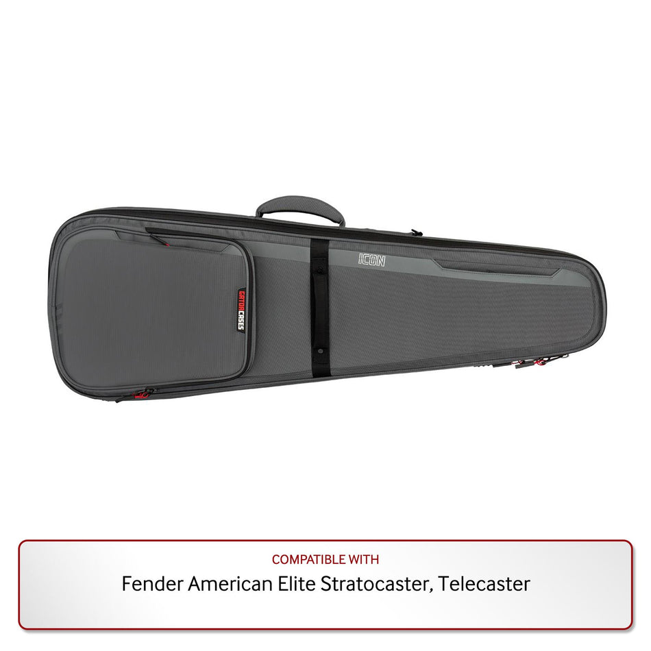 Gator Premium Gig Bag in Gray for Fender American Elite Stratocaster, Telecaster