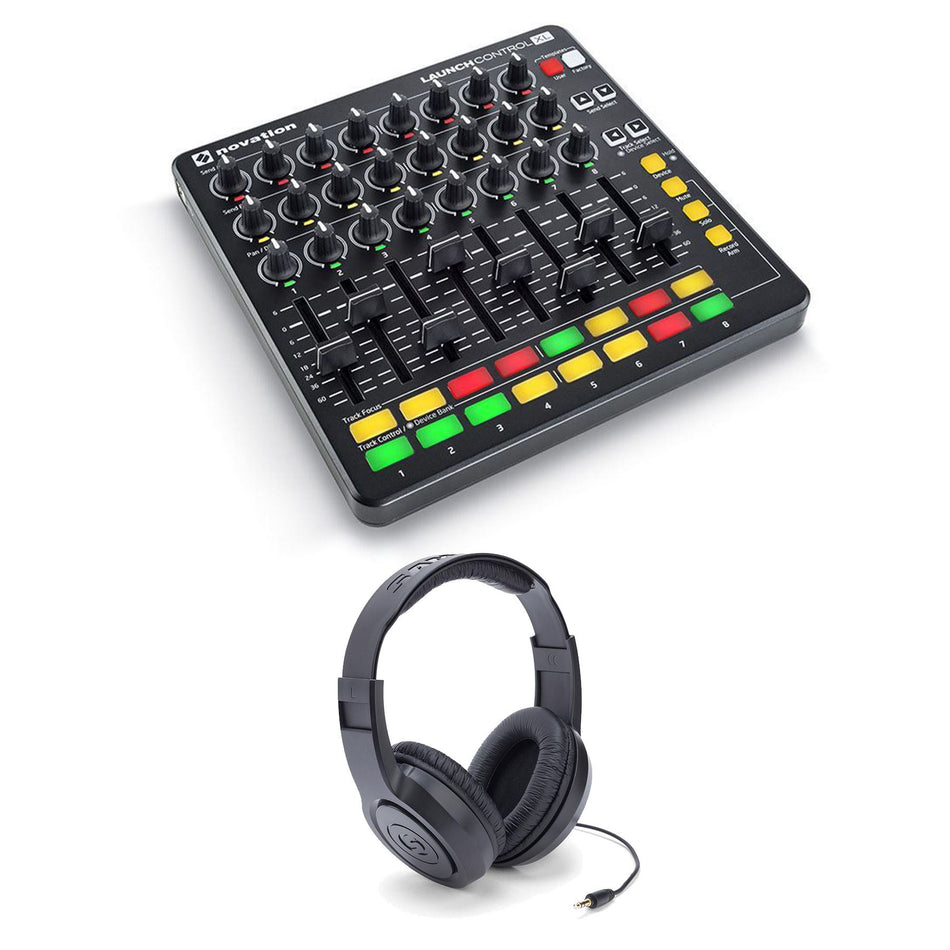 Novation Launch Control XL Bundle with Samson SR350 Headphones