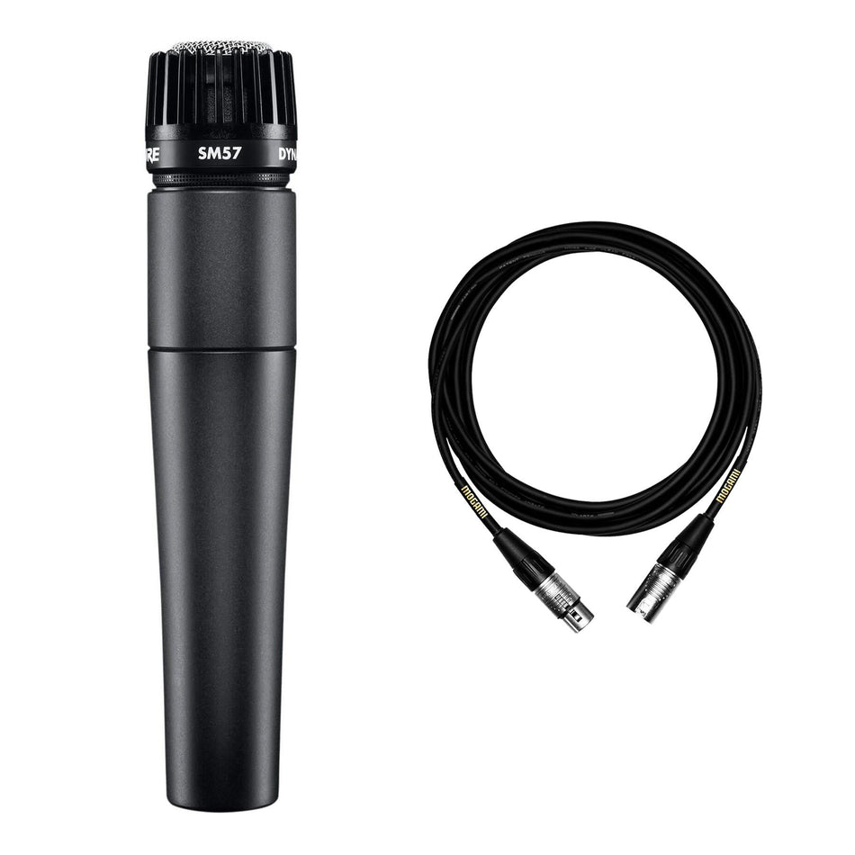 Shure SM57 Microphone w/ Premium 15-foot XLR Mogami Cable Bundle