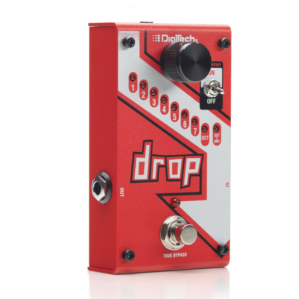 Digitech The Drop Polyphonic Drop Tune Effect Pedal with Power Supply Guitar