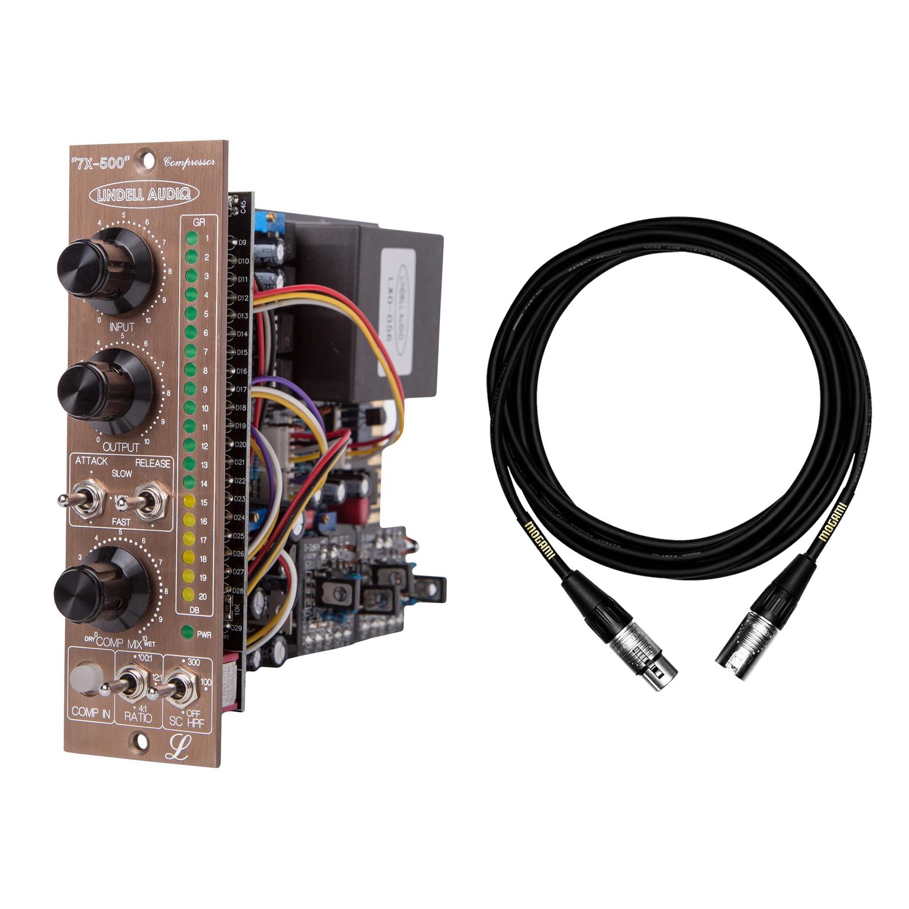 Lindell 7X500 500Series F.E.T Compressor w/ Mogami XLR Cable Bundle