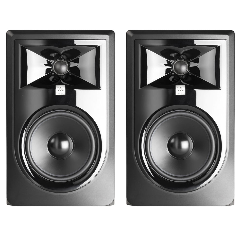JBL 306P MKII 6" Stereo Pair of Powered Studio Monitors LSR-305 Speakers Set