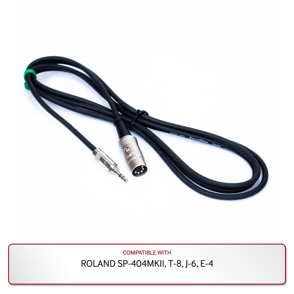 6-Foot ProCo MIDI to 1/8" TRS (Type-A) Cable for ROLAND SP-404MKII, T-8, J-6, E-4