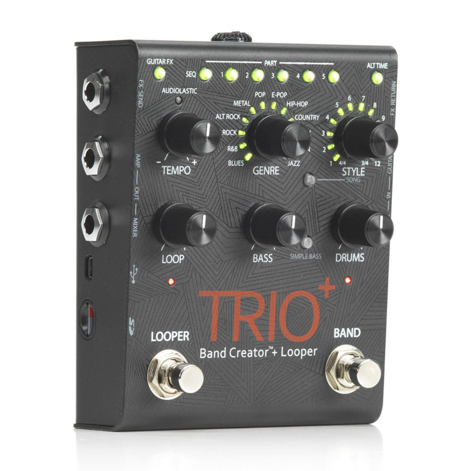 Digitech Trio+ Band Creator and Looper Effect Pedal w/ Power Supply Trio Plus +