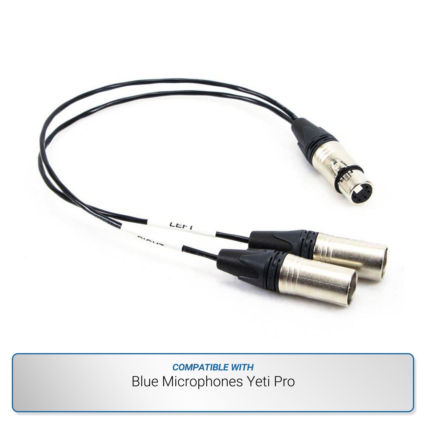 Rapco 1-Foot Stereo XLR Y-Cable compatible with Blue Yeti Pro