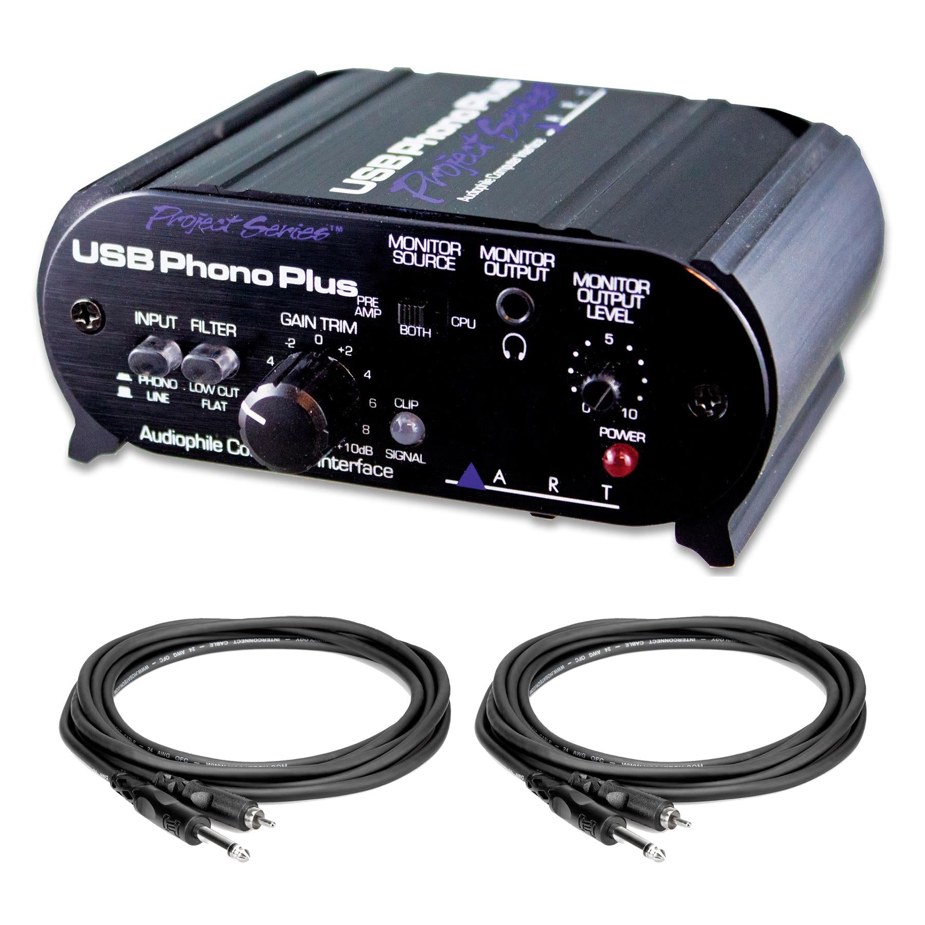 ART USB Phono Plus w/ 2 RCA to 1/4