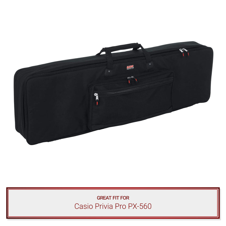Gator Cases Keyboard Slim Gig Bag fits Casio Privia Pro PX-560