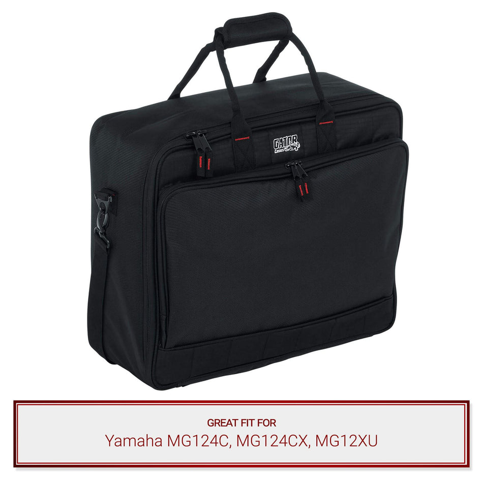 Gator Cases Padded Nylon Equipment Bag fits Yamaha MG124C, MG124CX, MG12XU Mixers